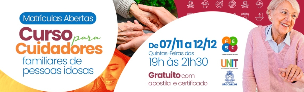 FESC OFERECE CURSO GRATUITO PARA CUIDADORES FAMILIARES DE PESSOA IDOSA